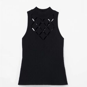 WHBM Diamond Cutwork Knit Tank